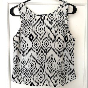 Satin blouse with V-neck back, size XS